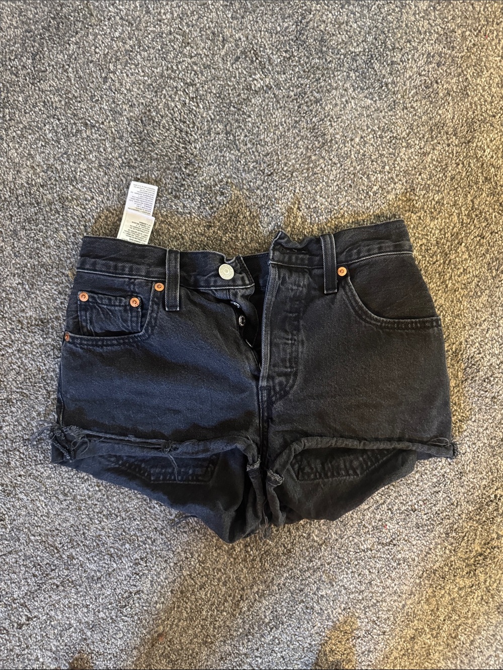 Levi's Black Denim Womens Cutoff Shorts